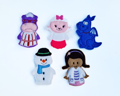 Alonsa Embroidered Finger Puppets: Doctor Toys Set of 5 1