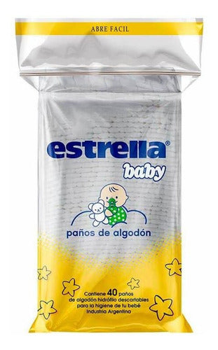 Pack X 48 Unid. Paño  Baby 40 Un Estrella Algodones 0