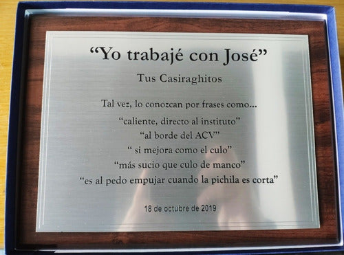 Placa Reconocimiento, Plaqueta, Grabado Incluido 5