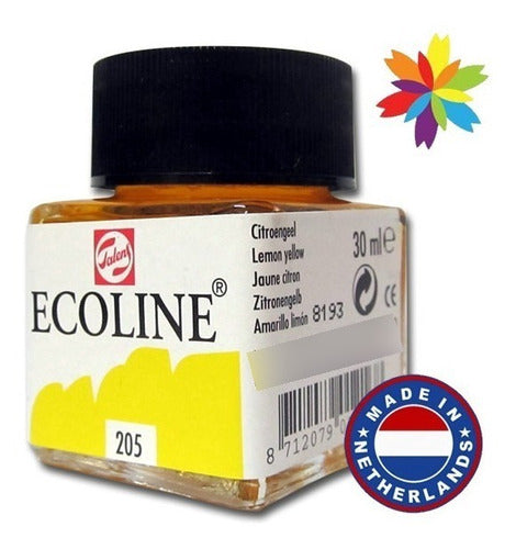 Pack 10 Colores Ecoline Talens Acuarela Liquida Barrio Norte 1