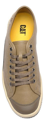 Caterpillar Jonzed Mfiber Leather Sneakers for Men - Beige 3