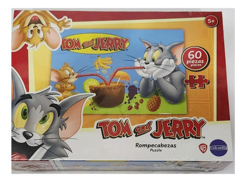 Vulcanita Rompecabeza 60 Piezas Tom Y Jerry Tomando Coctel Niño 1740 C 0