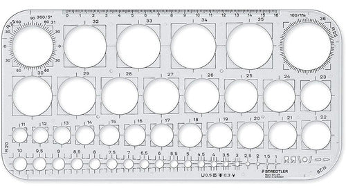 Plantilla Circular Transparente Staedtler Mars 576 01 F 0