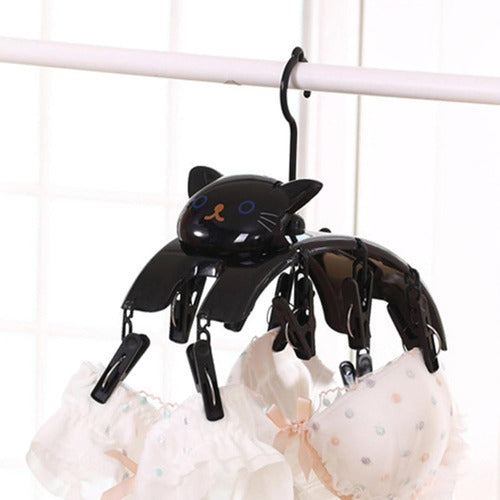 MyShopKawaii Cat-Shaped Hanging Clothes Rack + 10 Clips 26*11*11.5 cm 1