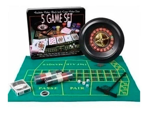 Multijuegos 5 Game Set Poker Ruleta Black Jack Craps Poker B 0