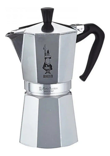 Bialetti Moka Express Manual Coffee Maker 9 Cups Aluminum 0