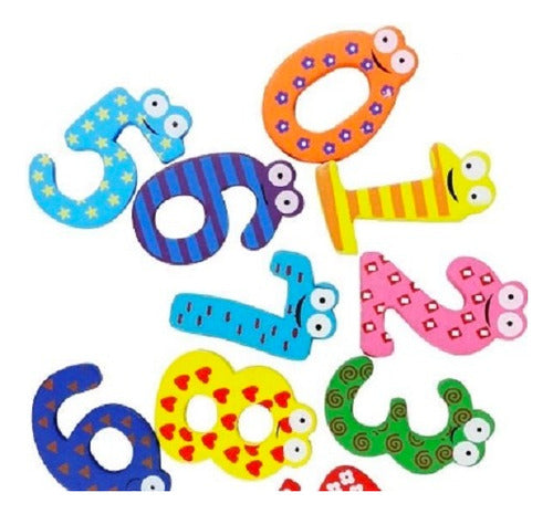 Cubeta Wooden Magnetic Numbers 20 Units Decorated 0 to 9 3