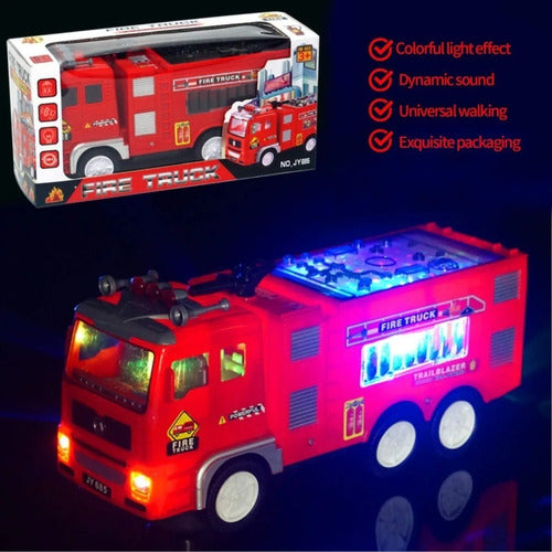 Compranet Electric Fire Truck Toy 4D Lights & Sounds - 0419 2