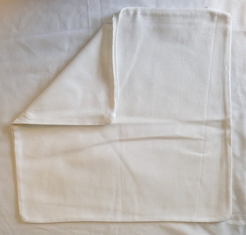 White Linen 50x50 Pillowcase with Zipper Closure 1