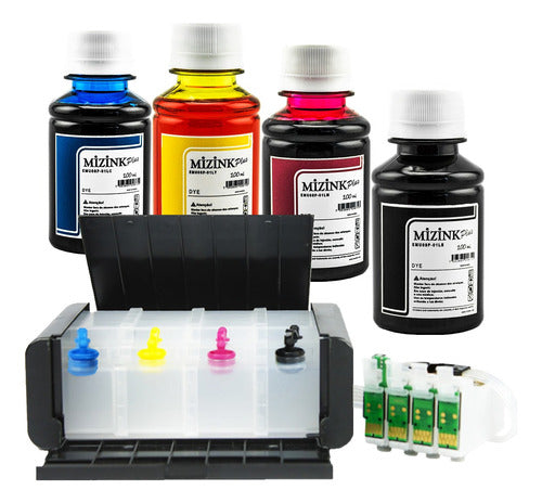 Bulk Ink Para Epson Tx550 Tx600 T40w - Luxo + 400 Ml Tinta 0