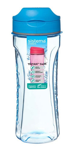 Rubbermaid Sistema Hydrate Tritan Swift Water Bottle 0