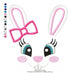 Easter Bunny Girl Face Embroidery Machine Design 688 4