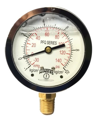 Winter's Manometer with Glycerin 63mm Diameter -30 Hg/0/150psi PFQ792R3R1 0