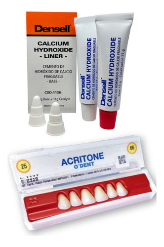 Temporary Acrylic Dental Teeth Kit for Cement Replacement 0