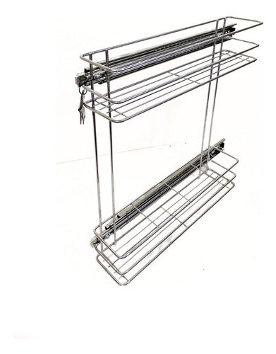 Mafe Ok Pull-Out Spice Rack with Bottle Holder 13 cm 2 Levels 0