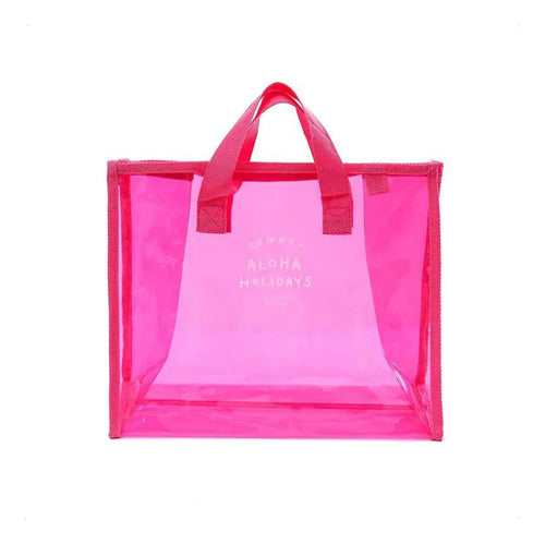 Transparent Beach Bag Women's PVC Tote Bag 18