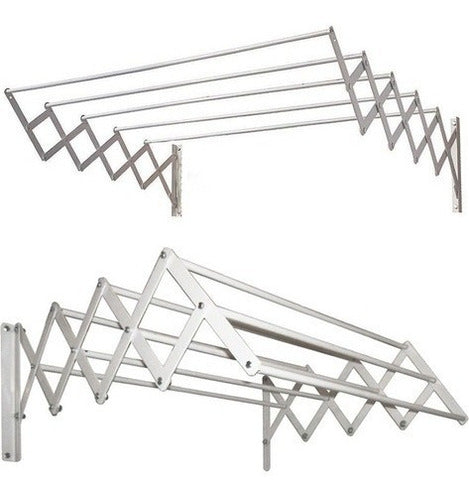 Politen Wall-Mounted Expandable Clothes Drying Rack 60 cm 10 Rods 2