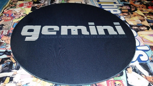 DJPROAUDIO Gemini Negro Slipmat Paño Para Bandejas Latex Unicos 1