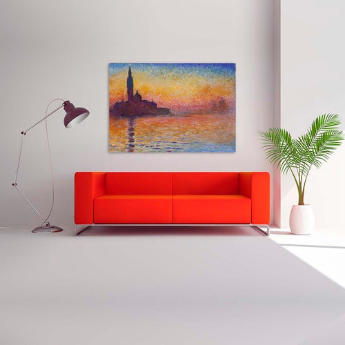 Canvas Painting Sunset at San Giorgio Maggiore Monet 50x70 2