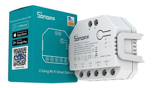 Sonoff Dualr3 Wifi Smart Switch with Power Measurement - Macrotec 0