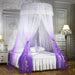 Mengersi Princess Bed Canopy Con Luces Round Dome Bed Curtai 0