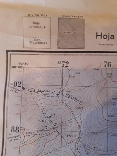 Antigua Carta Del Instituto Geográfico Militar De Neuquen 7