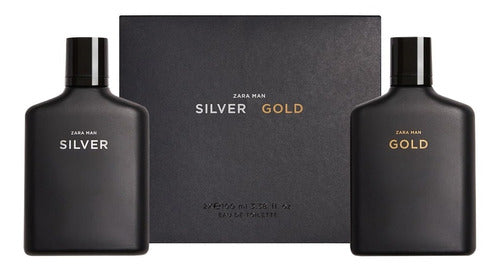 2 Perfumes Importados Zara Man Silver & Gold - Edt 100Ml