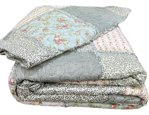 King Size Patchwork Quilt Bedspread with Pillow Shams 28
