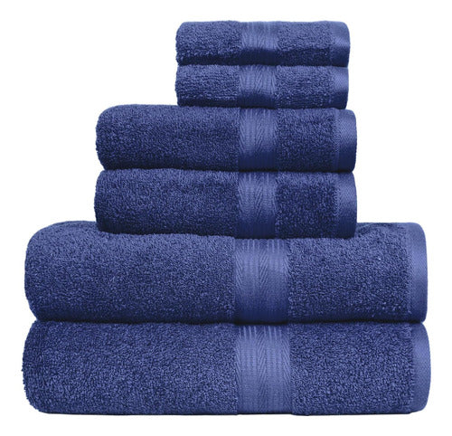 Toalla De Baño Absorbente Navy Blue, 91cm X 70cm, 6 Piezas 1