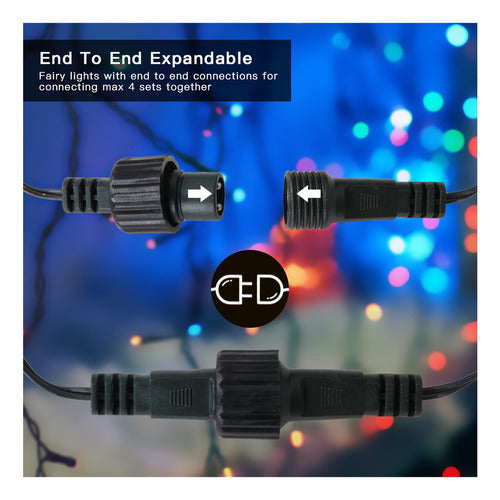 Letsfunny - Extensin De 300 Luces Led De Navidad Y 108 Pies, 2