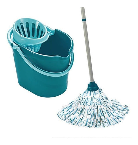 Leifheit Effortless Cleaning Mop Set with 12L Bucket and Handle 0