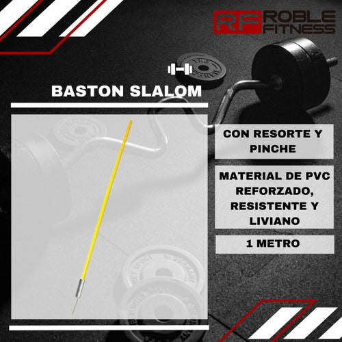 Roble Fitness Baston Slalom Dribling 1 Mts Con Resorte Y Pinche Pack X5 2