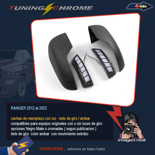 Ranger 2012+ Espejos Cromados C/giro (cachas) Tuningchrome 3