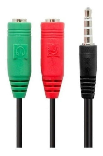 Cable Adaptador Miniplug 3.5 Auricular Microfono P/ Ps4 Xbox 0