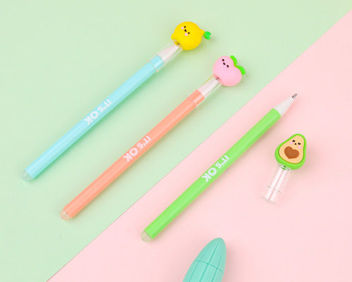 Wero It's OK Fruity Designs Erasable Roller Pen + 2 Refills 9