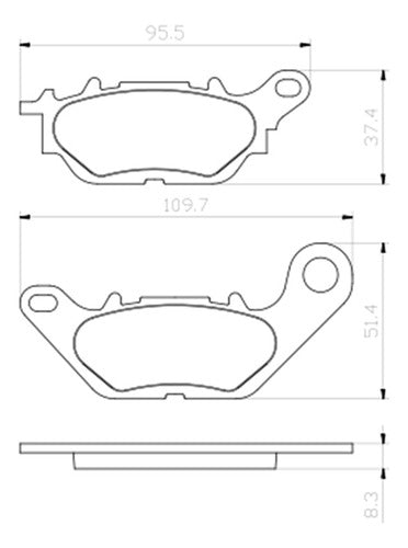 Pastilla Freno Cobreq Para Yamaha Crypton T 115 Ed 10/ 1