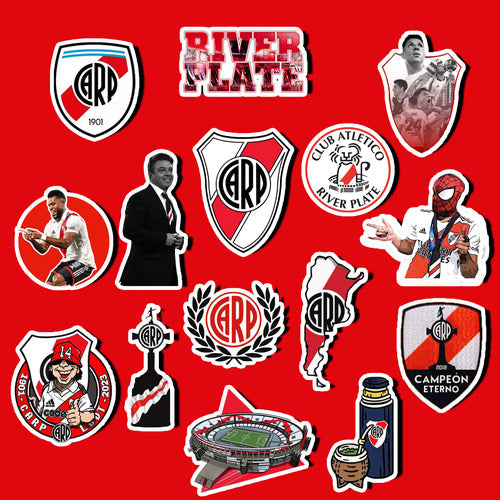 SubliJF Pack De Stickers De River Plate Por 15 Unidades 1