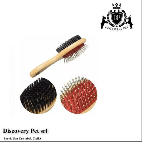 Discovery Pet S.R.L. Large Double Mango Wooden Brush 1