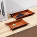 Navaris Synthetic Leather Tray Set - 2 Organizer Trays 1