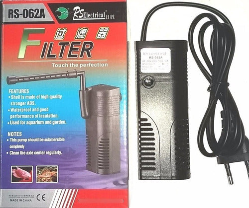 RS Electrical Filtro Interno Chico Para Pecera Electrical Rs 062a 300 L/h 5