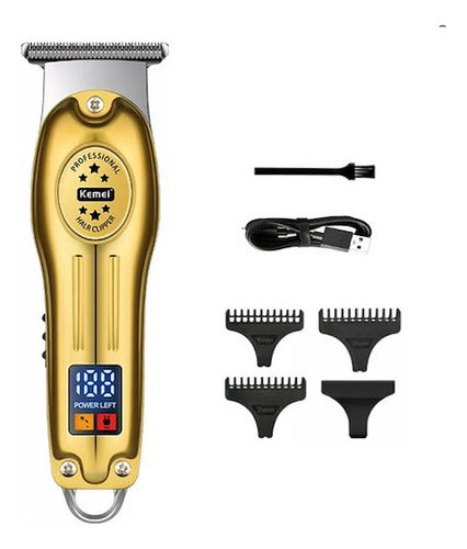 Kemei Trimmer Patillera T KM-678 Barberia Pro 0