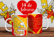 Plantillas Tazas Simpsons Valentin Enamorados #8 Sublimacion 2