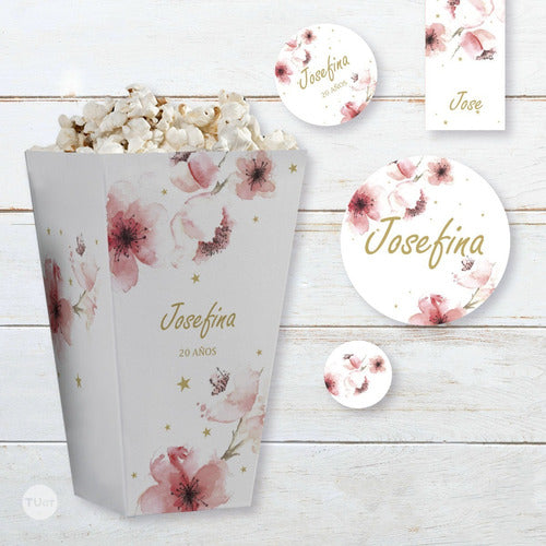 Kit Imprimible Flores Cherry Shabby Chic Tukit 5