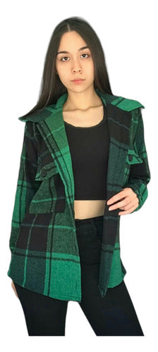 PARINA Oversize Checkered Shirt Jacket 0