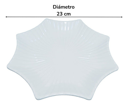 Galario Productos Star-Shaped Plate Tray 23cm Melamine Copetin Pack of 12 1