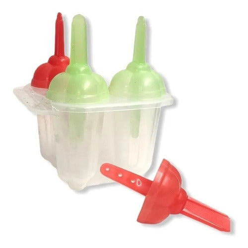 Macom Ice Cream Mold for Popsicles – Plastic x 4 0