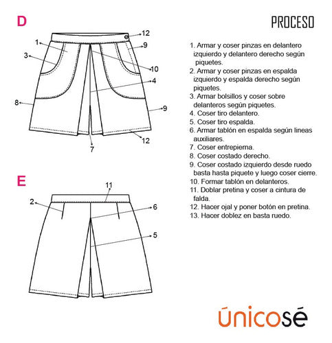 Textile Pattern Unicose - Skirt Pants 1904 5