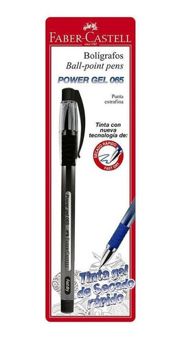 Boligrafo Power Gel Negro 065 Faber Castell - Mosca 0