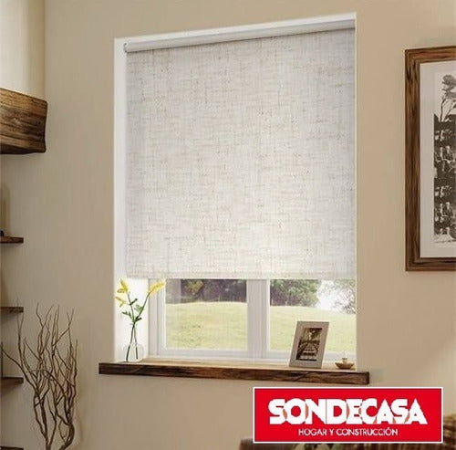 Sondecasa Cortinas Roller Screen Lino 1,40x2,20m Listas Para Colocar 1