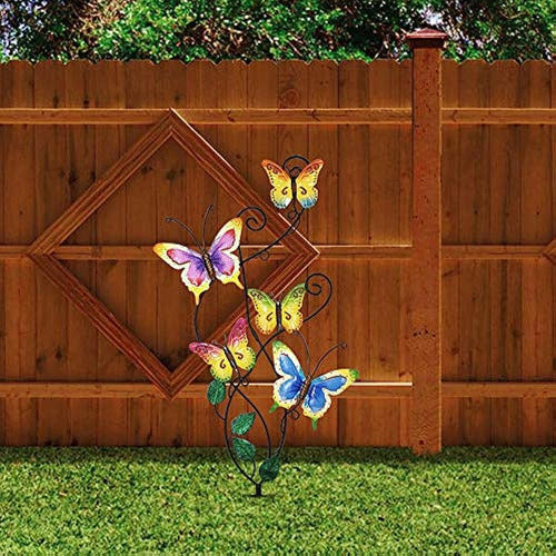 Estaca De Jardín De Metal Con Diseño De Mariposas De Juego 2